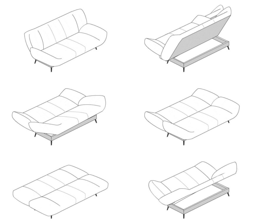 Механизмы раскладывания диванов аккордеон