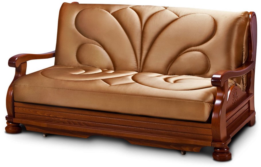 Диван аккордеон Милан с деревянными подлокотниками Фиеста