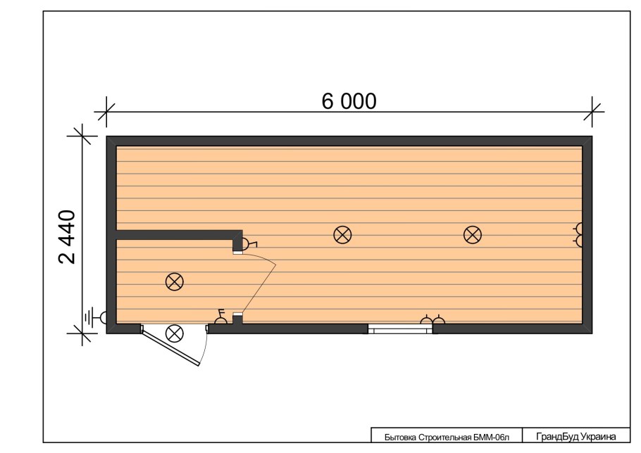 Чертеж бытовки 3на4 ОСБ