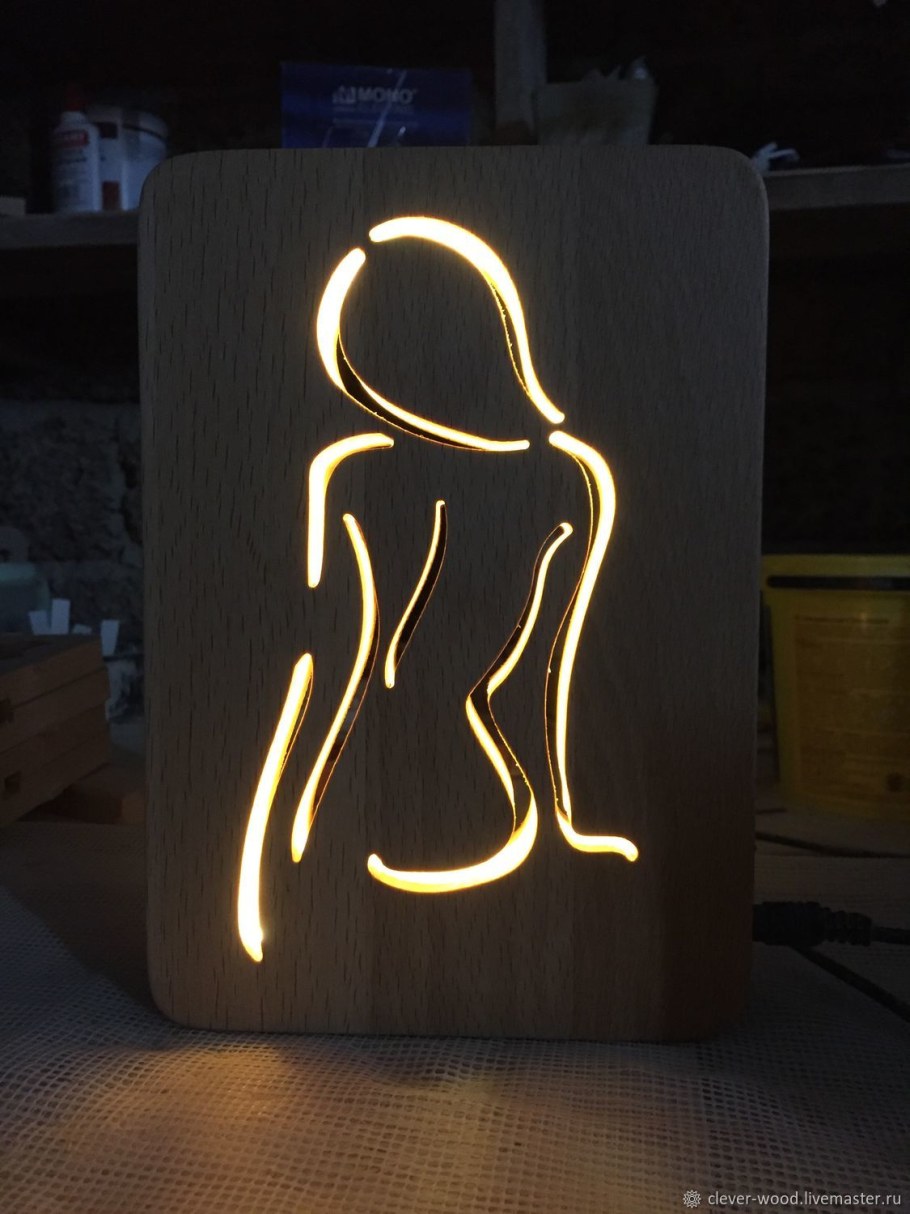 Идея ночника в мебель