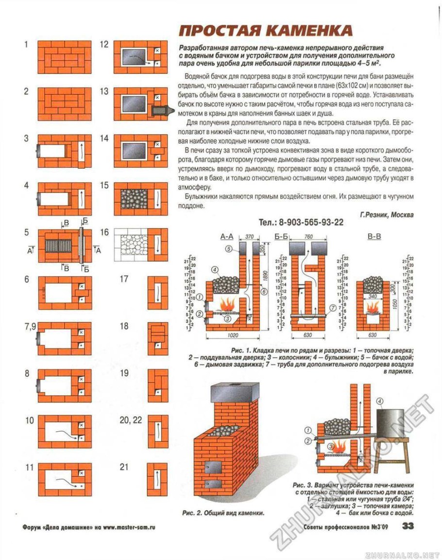 Отопительно варочная колпаковая печь Кузнецова порядовка