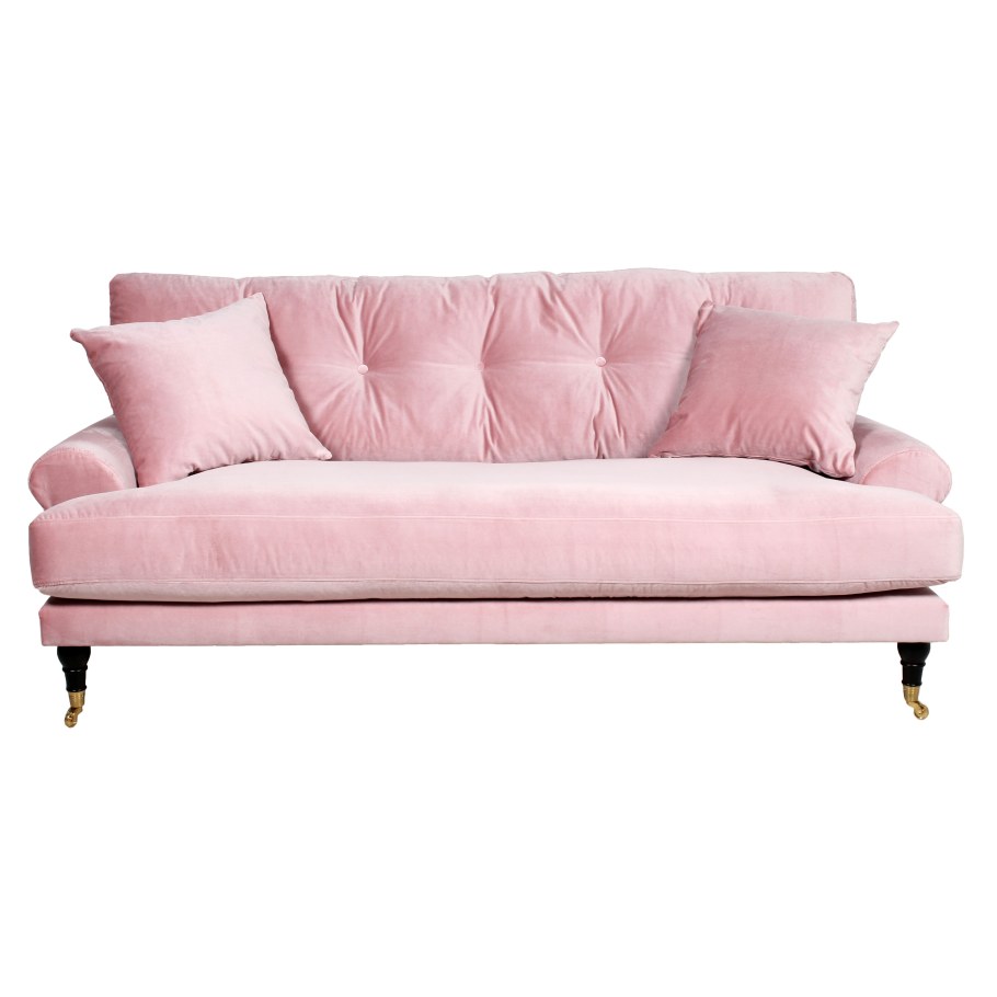 Светло розовый диван