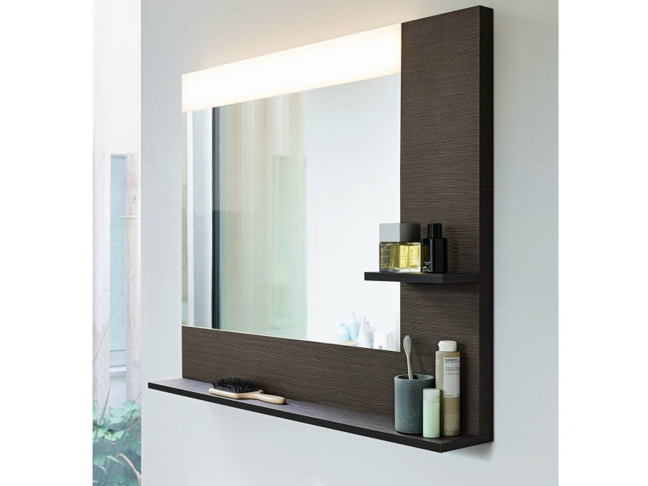 Зеркало с полкой для ванной комнаты