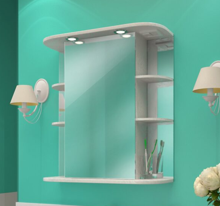 Зеркала в ванную комнату с полочками