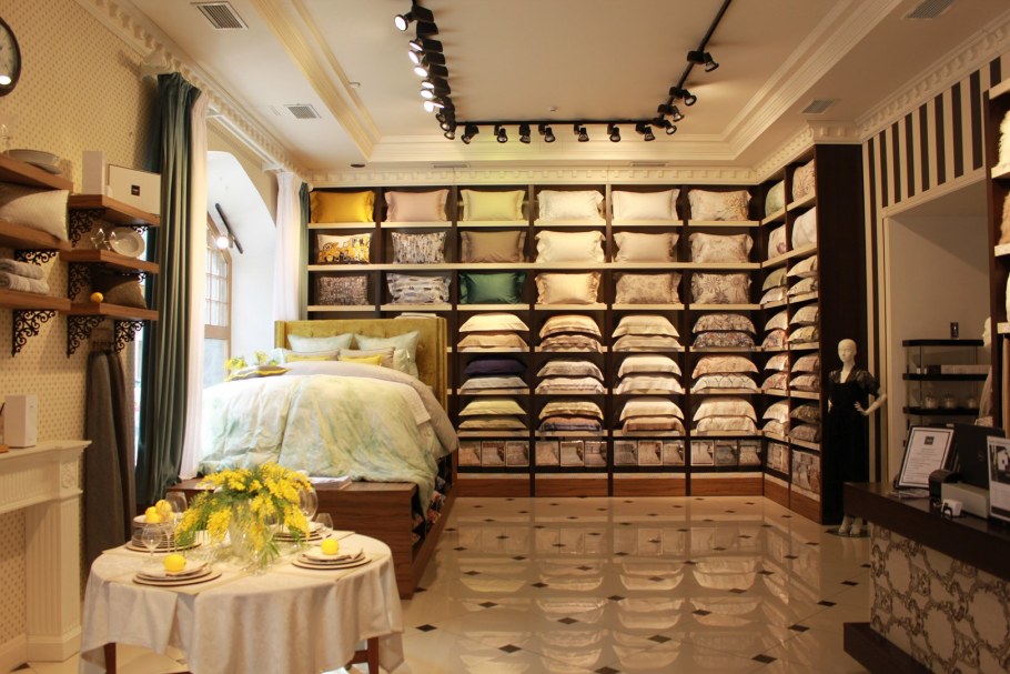 Интерьер магазина домашнего текстиля