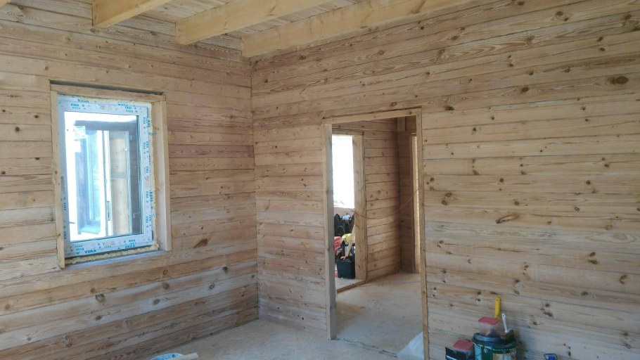 Шлифованный брус внутри