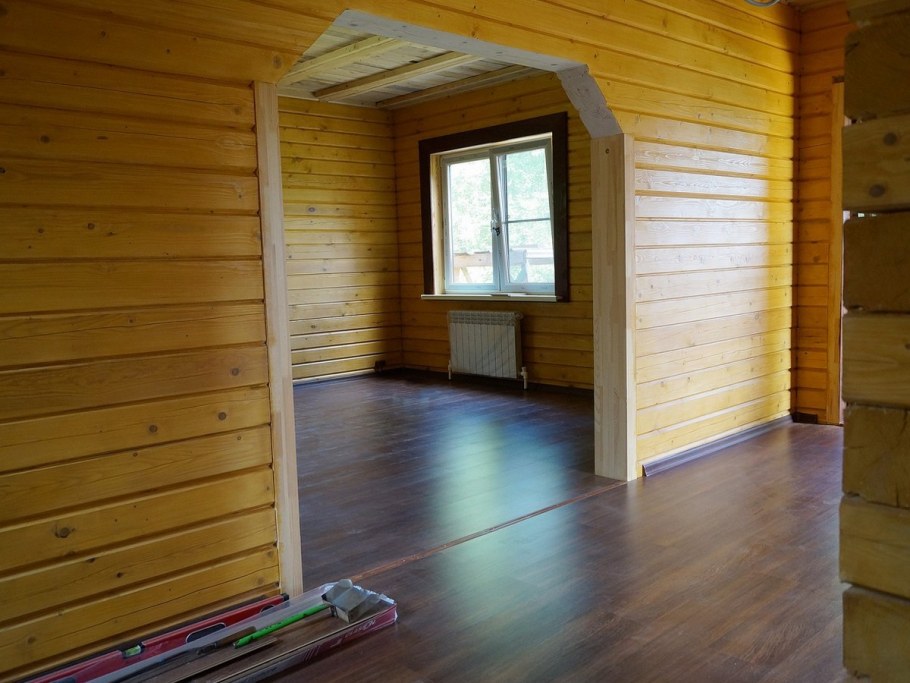 Дом из бруса окрашенный внутри