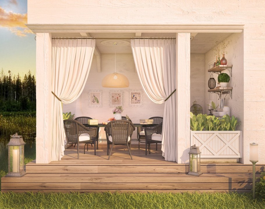 Фазенда терраса в стиле Прованс