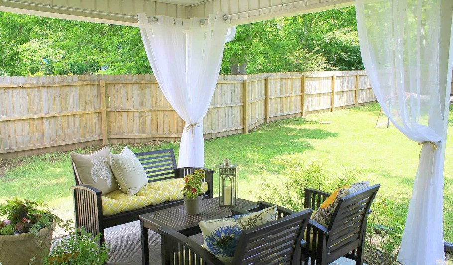 Тюль на террасу на даче