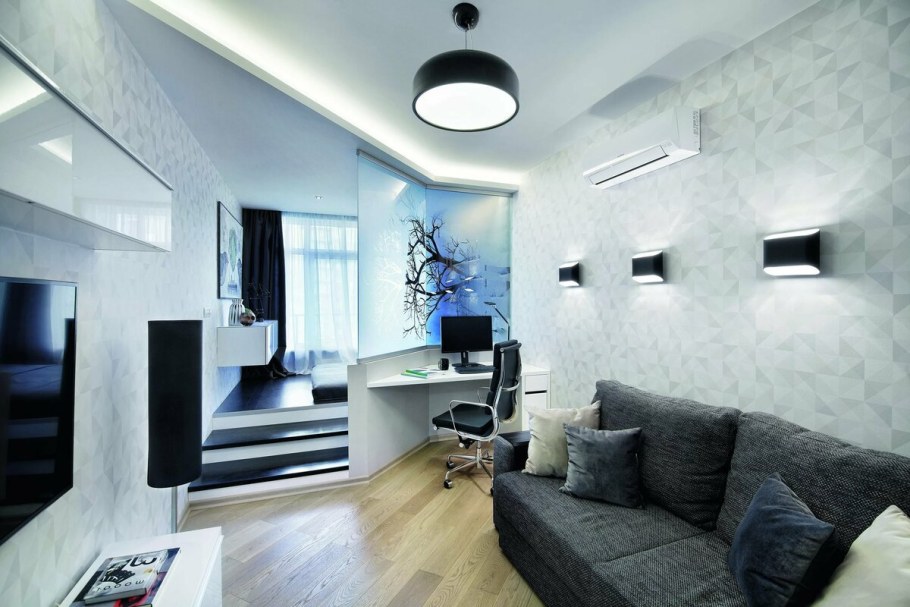 Однокомнатная квартира в стиле Хай тек