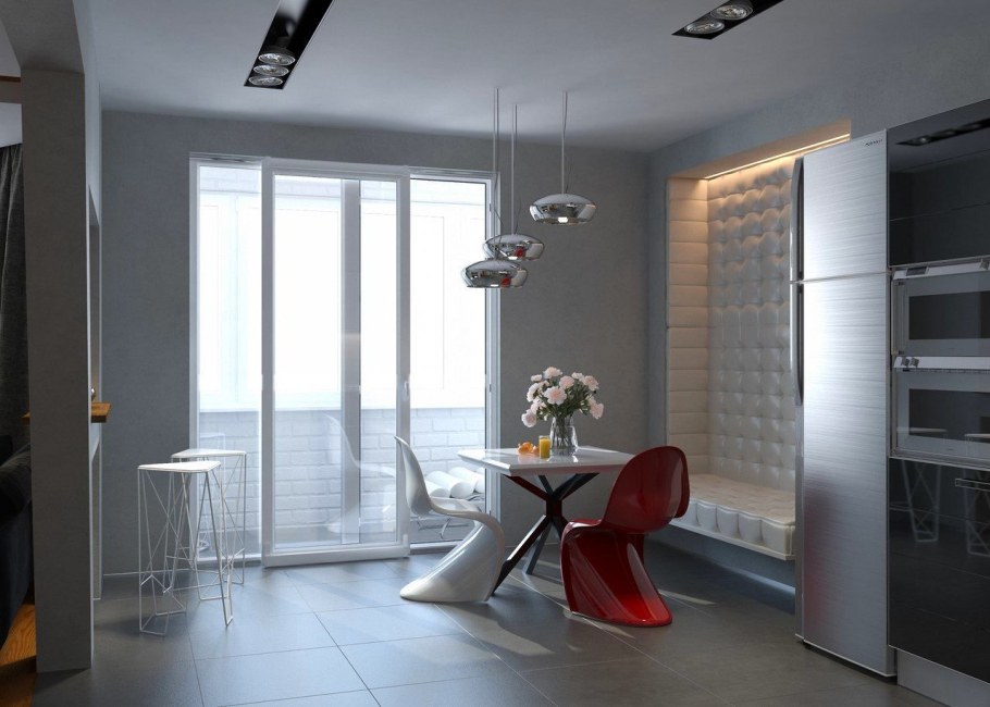 Однокомнатная в стиле Хай тек