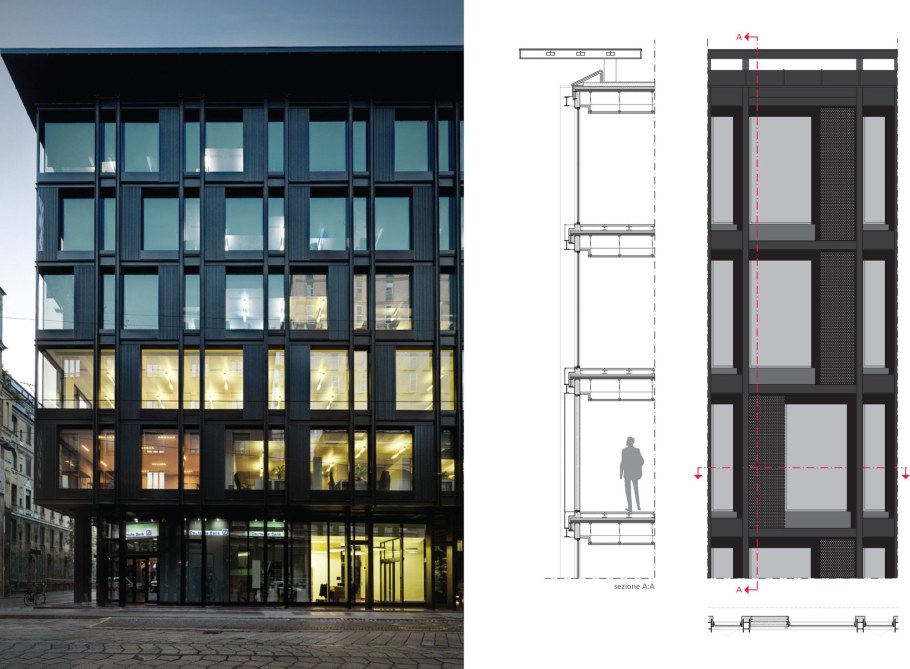 Стеклянный фасад многоэтажного здания