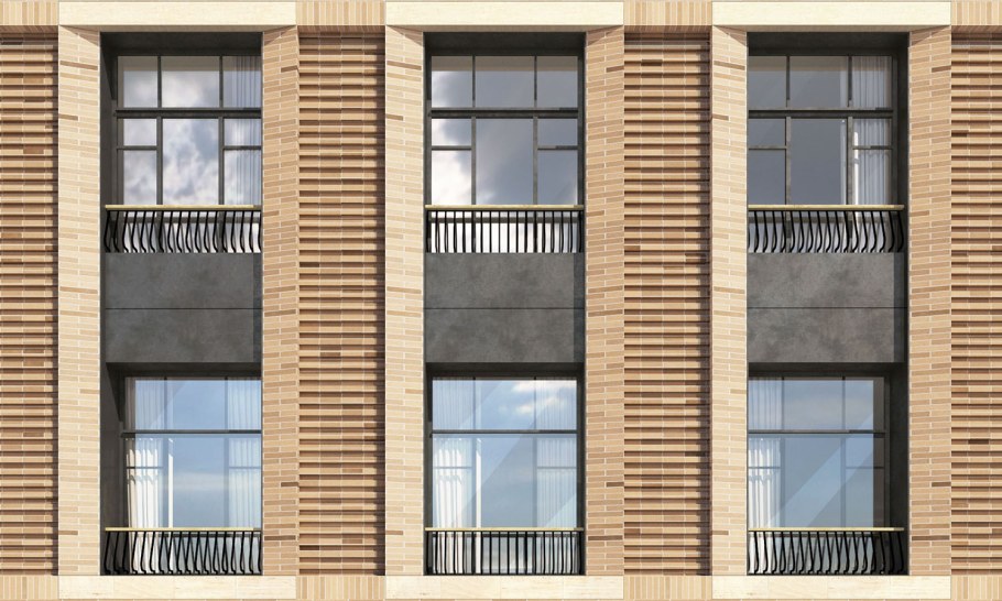 Рельефный фасад здания