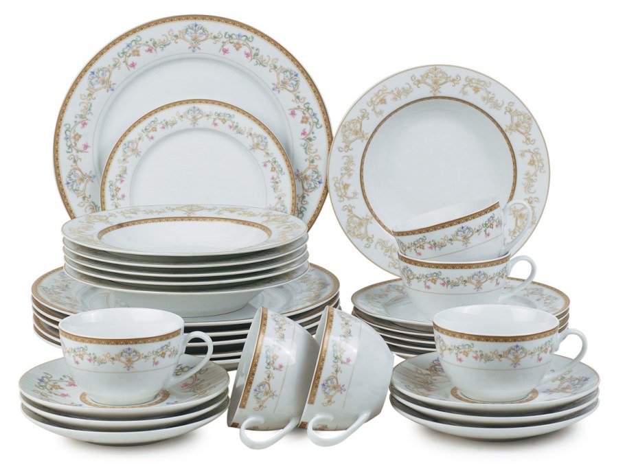 Набор столовой посуды из 19-ти предметов (фарфор) "Jewel" (пкг106235)