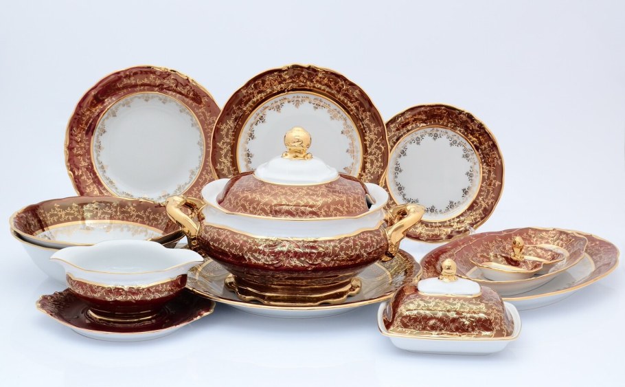 Столовый сервиз Carlsbad лист зеленый