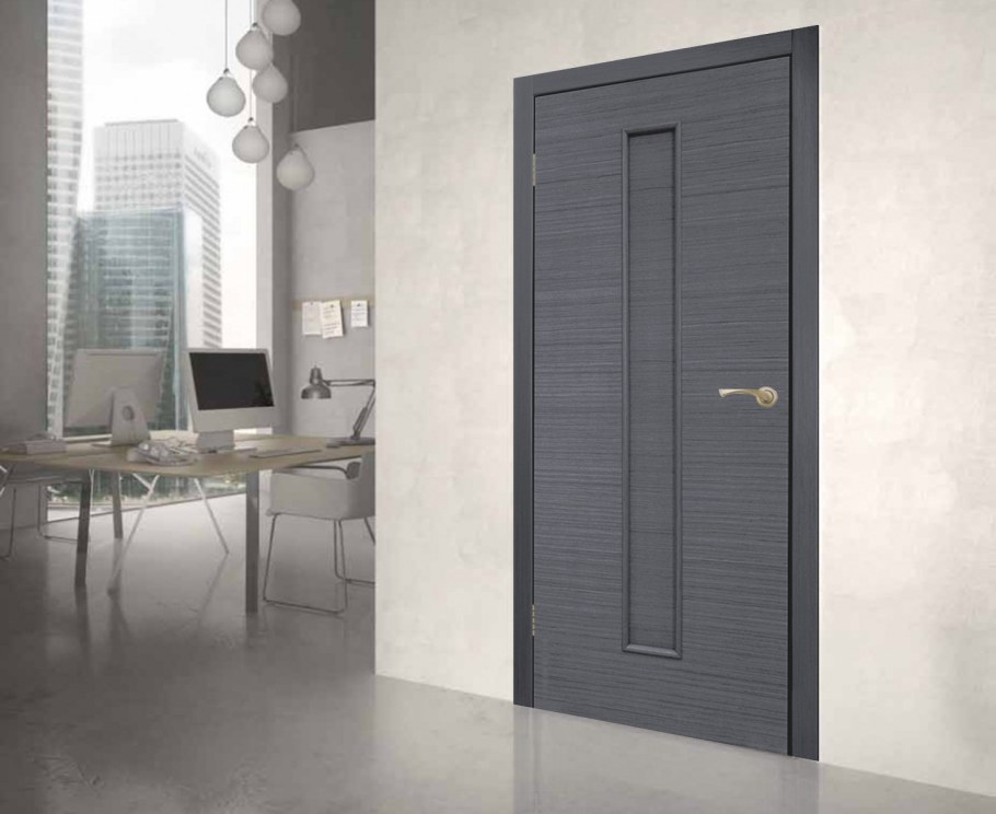 Серые двери на кухне