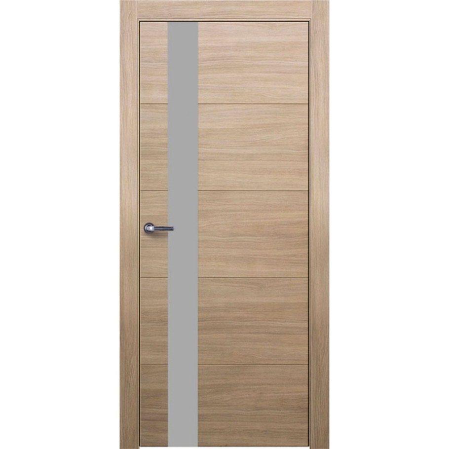 Дверь межкомнатная лайн 80x200 см цвет дуб Бриг