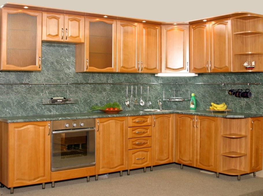 Цвет фасада кухни ольха