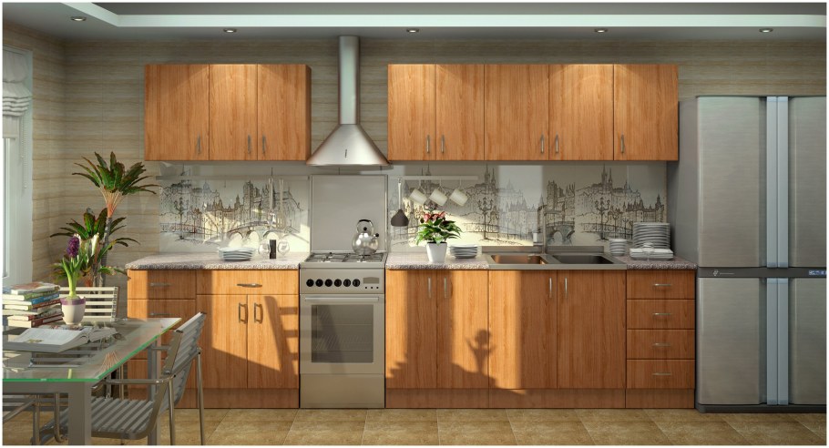 Фасады для кухни ольха