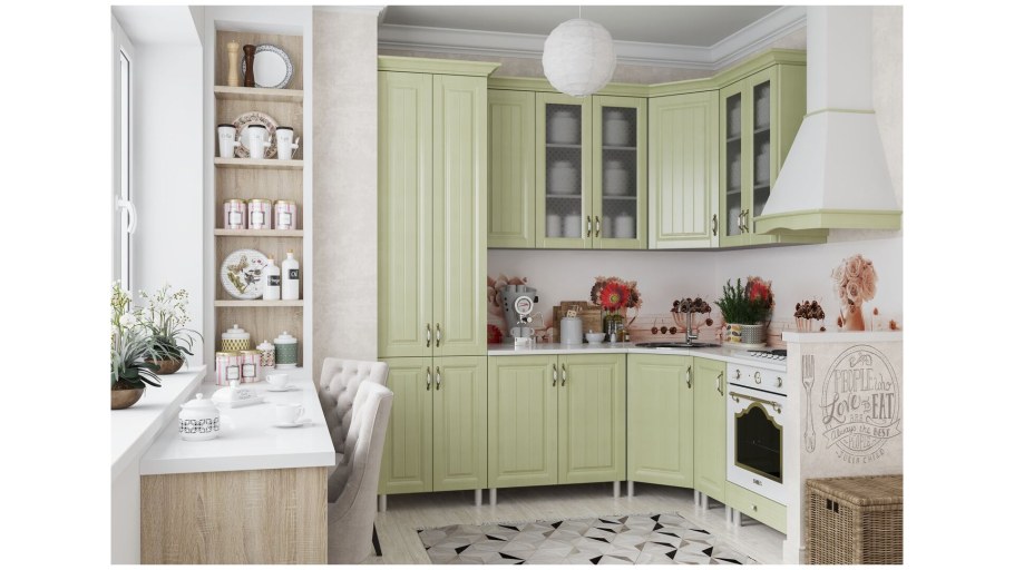 Кухонный гарнитур Прованс фисташка св мебель
