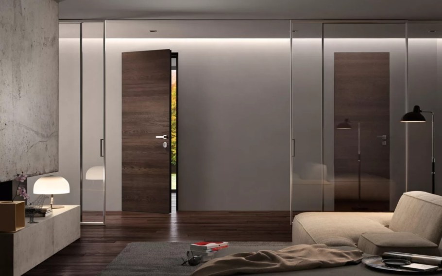 Дверь Инвизибл со стеклом