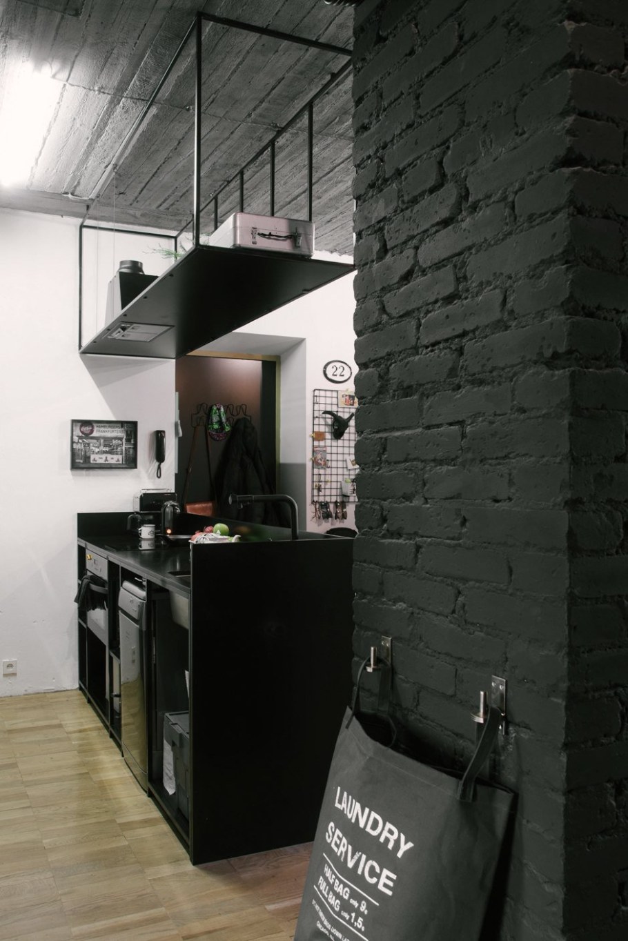 Кухня в стиле лофт в сталинке