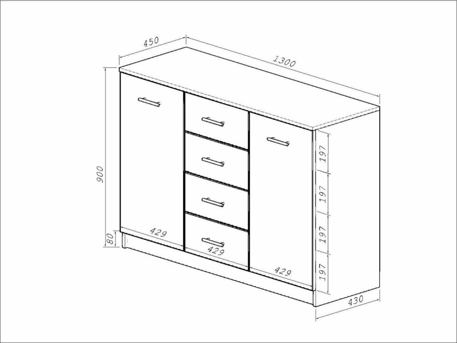 ТВ тумба Асти 1150.2 ДСВ