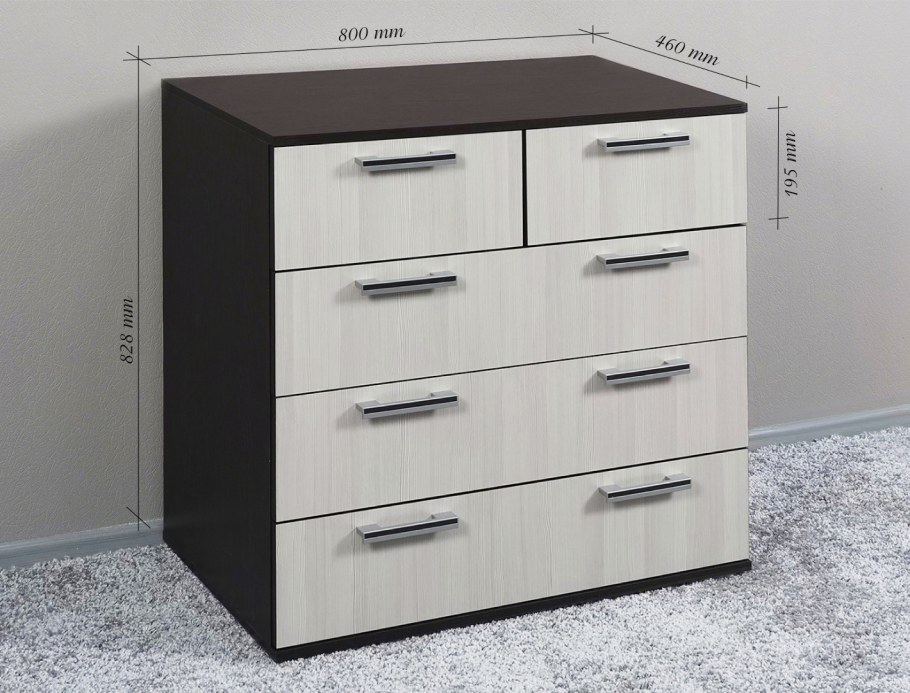 Комод "Асти" АКМ 1500.1 белый глянец