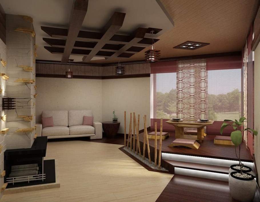 Гостиная в японском стиле