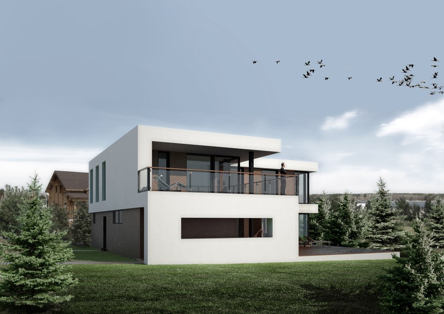 Жилой дом план фасад разрез