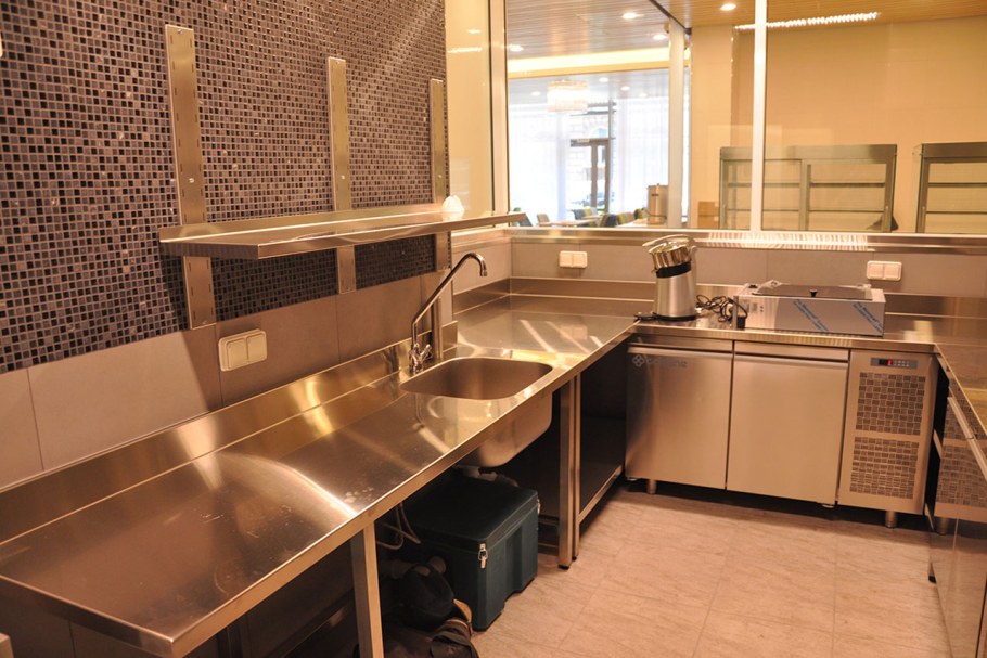 Барная столешница из нержавейки