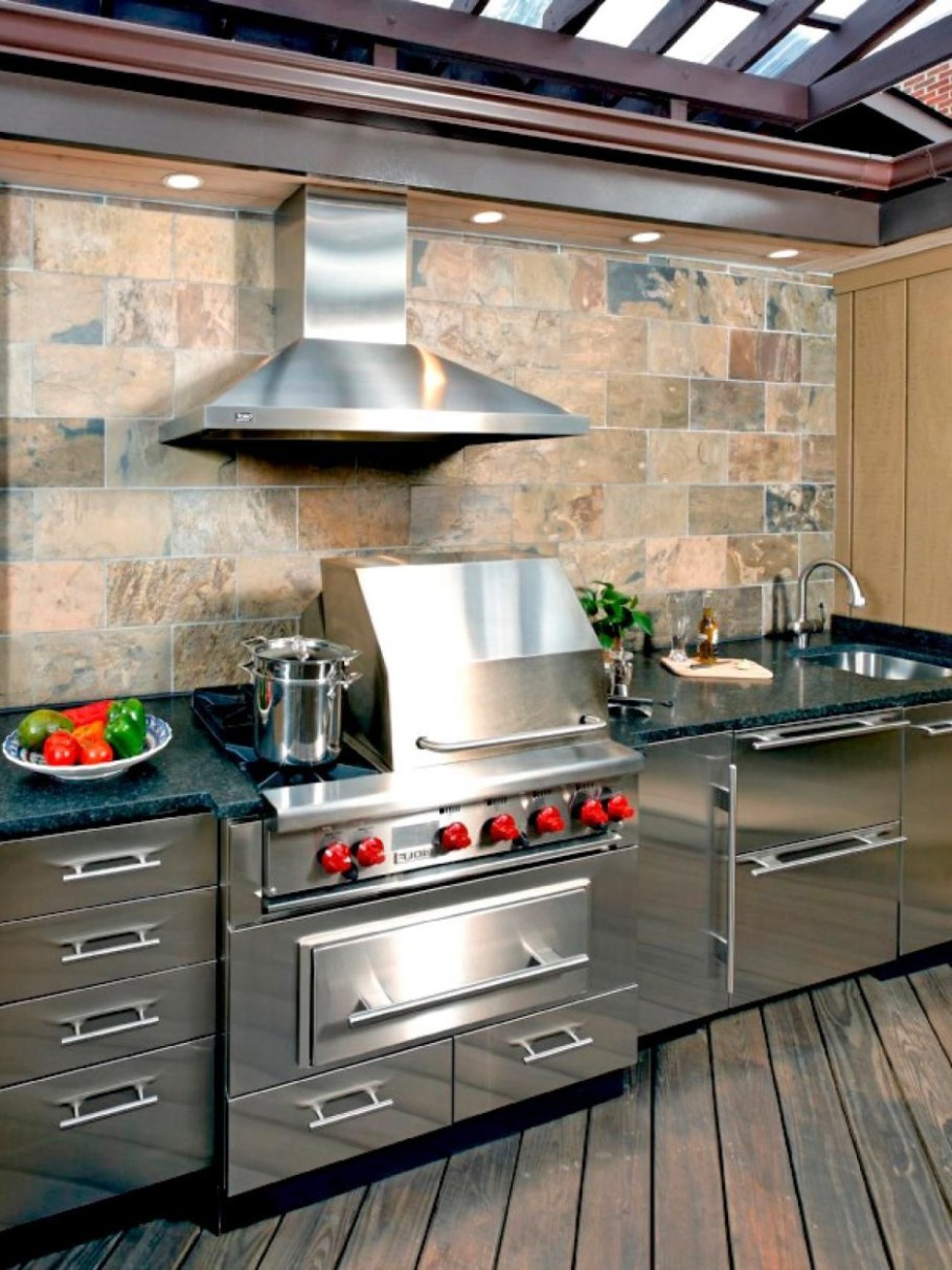 Летняя кухня из нержавейки