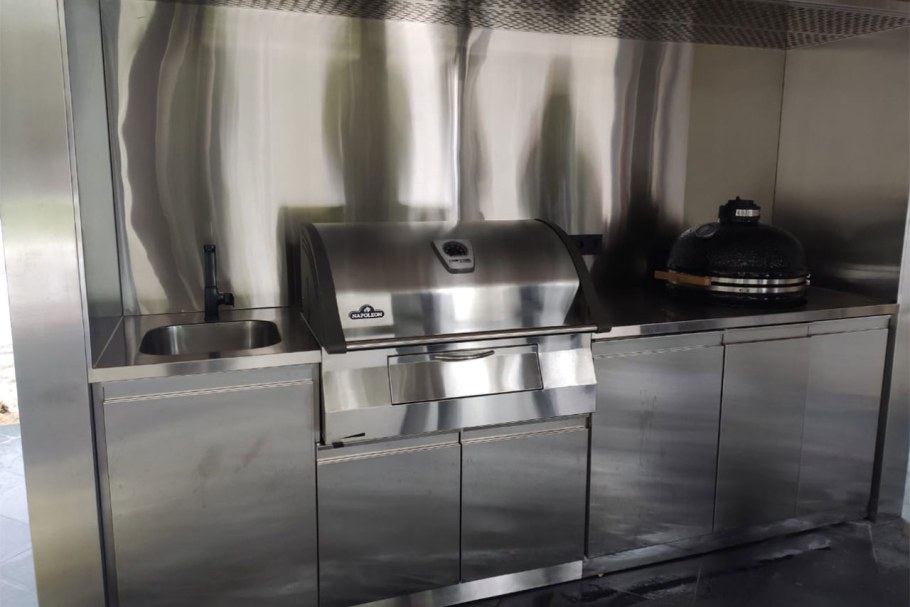 Барная столешница из нержавейки