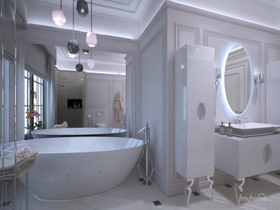Ванные комнаты в неоклассическом стиле