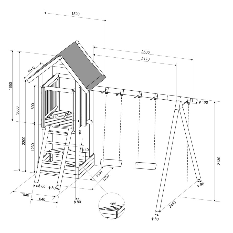 Детский домик на даче Размеры