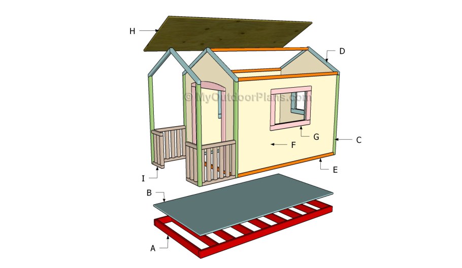 Домик для детей на даче своими руками чертежи