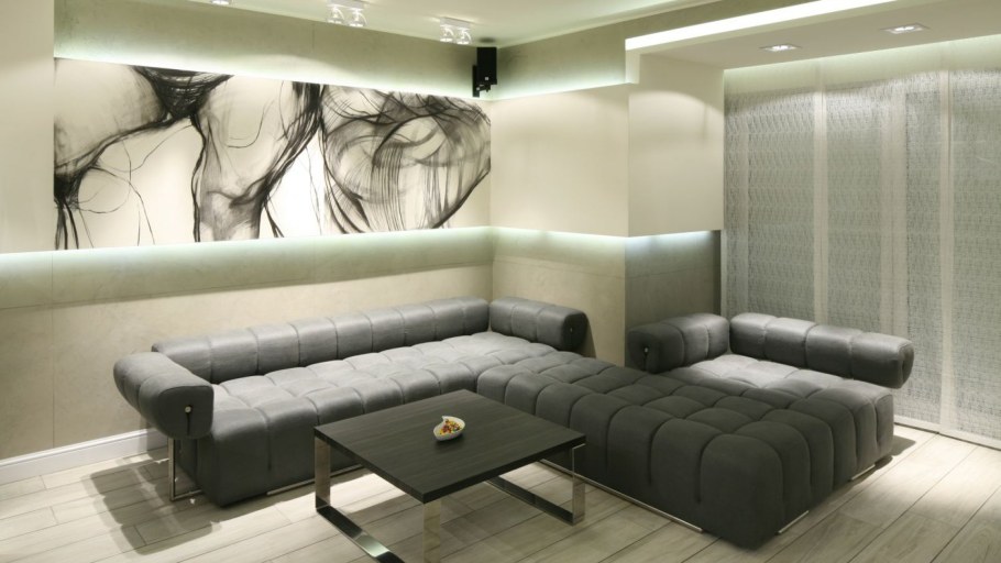 Бюджетный интерьер гостиной 18 кв.м