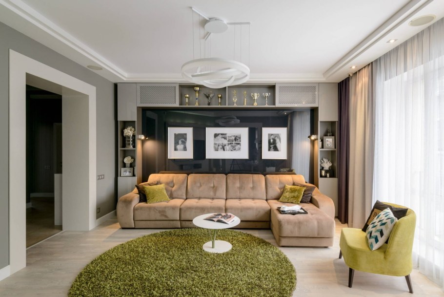 Квадратная гостиная