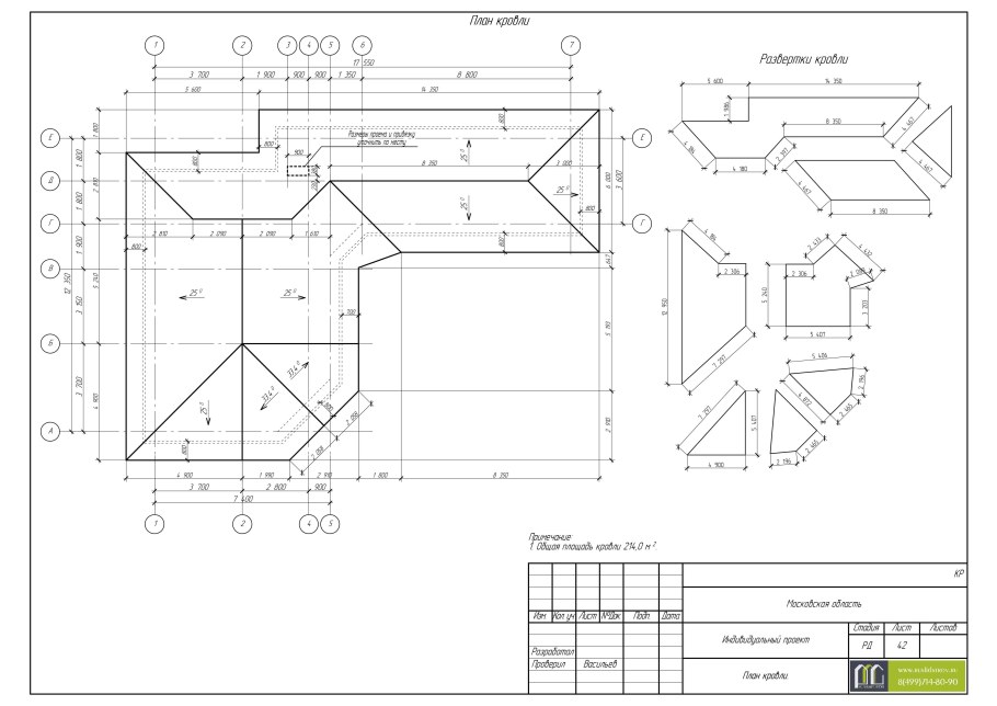 Стропильная система плоской крыши чертеж