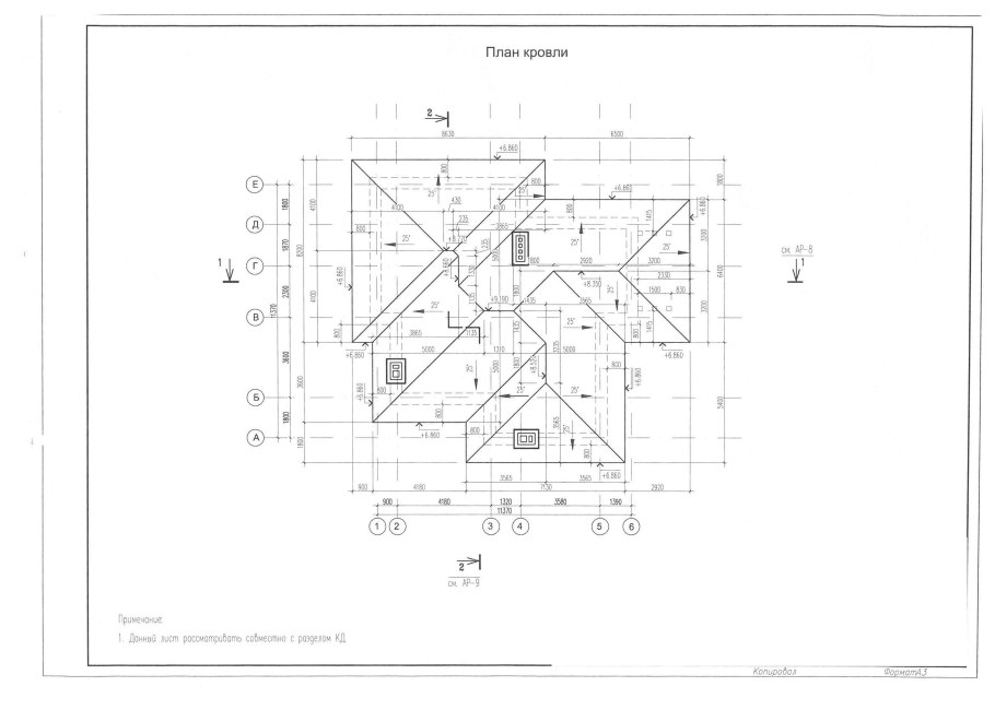 Как делается план кровли