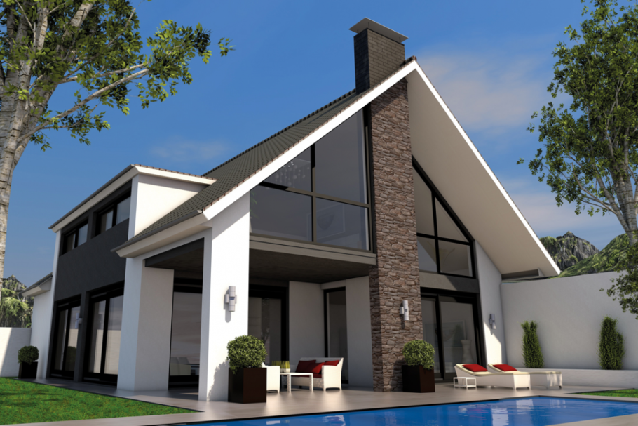 Дом из клееного бруса в стиле Модерн