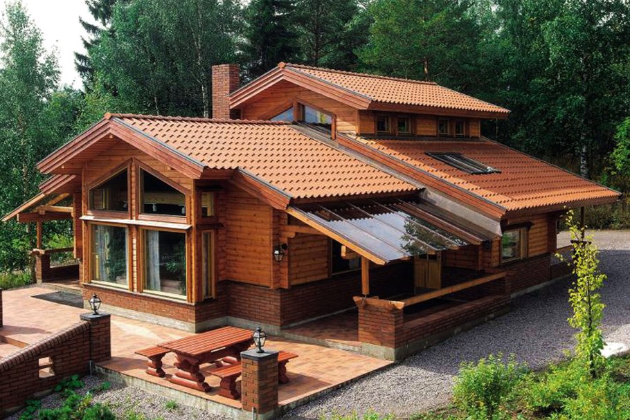 Дом со скатной крышей