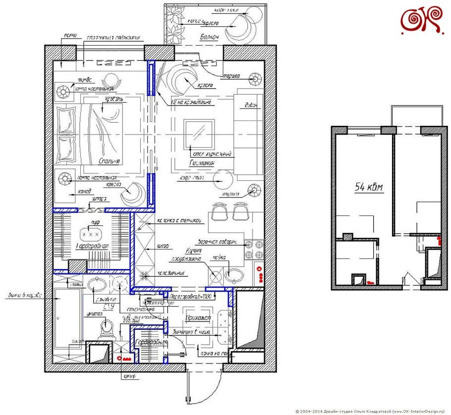 Из однушки в двушку 46 кв перепланировка