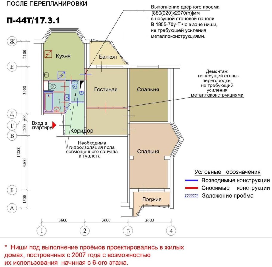 Перепланировка квартиры