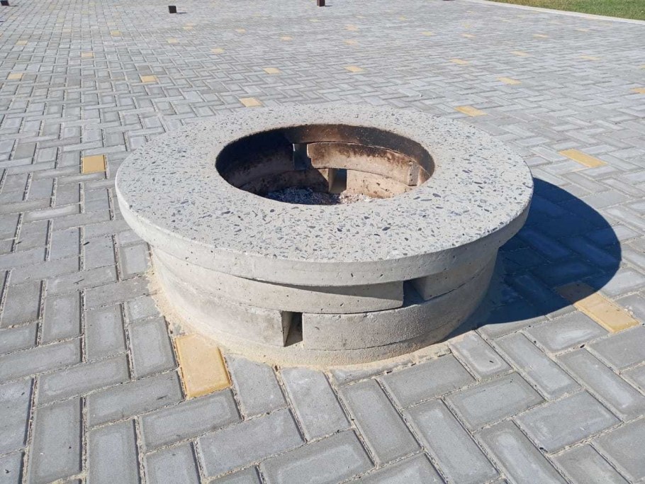 Костровище очаг из кирпича