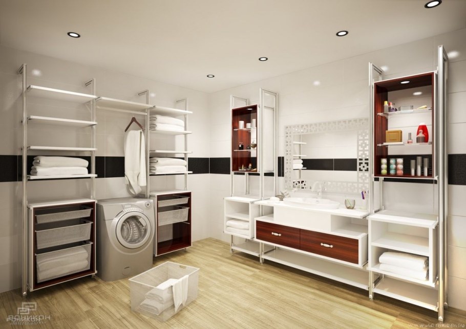 Гардеробная в деревянном стиле