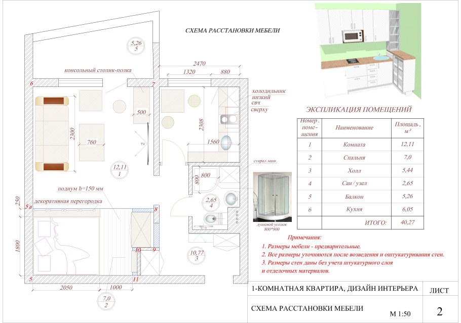 Расстановка мебели в спальне с размерами