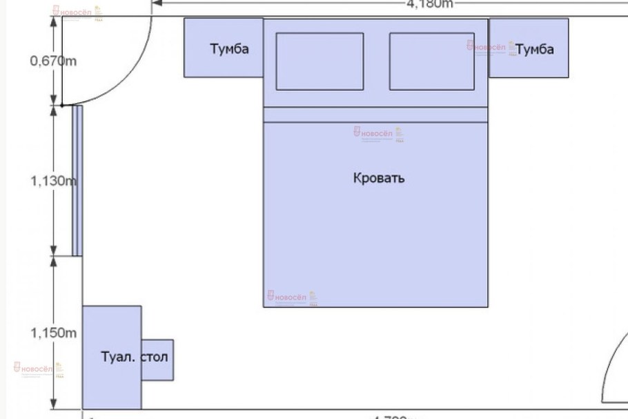 Варианты расстановки мебели в спальне