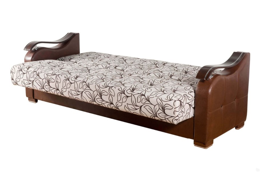 Диван книжка с деревянными подлокотниками