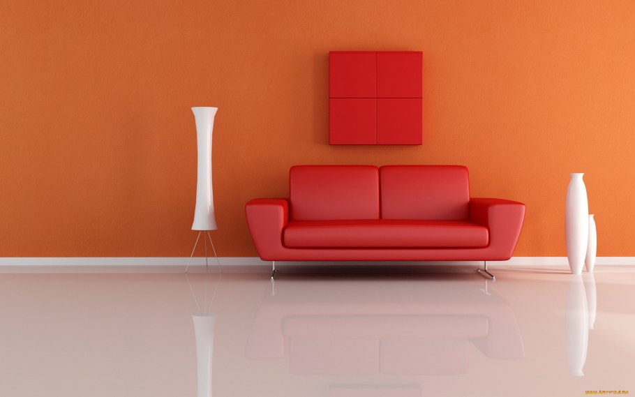 Красный диван